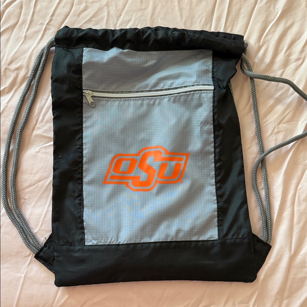 OSU Black and Gray Drawstring Backpack